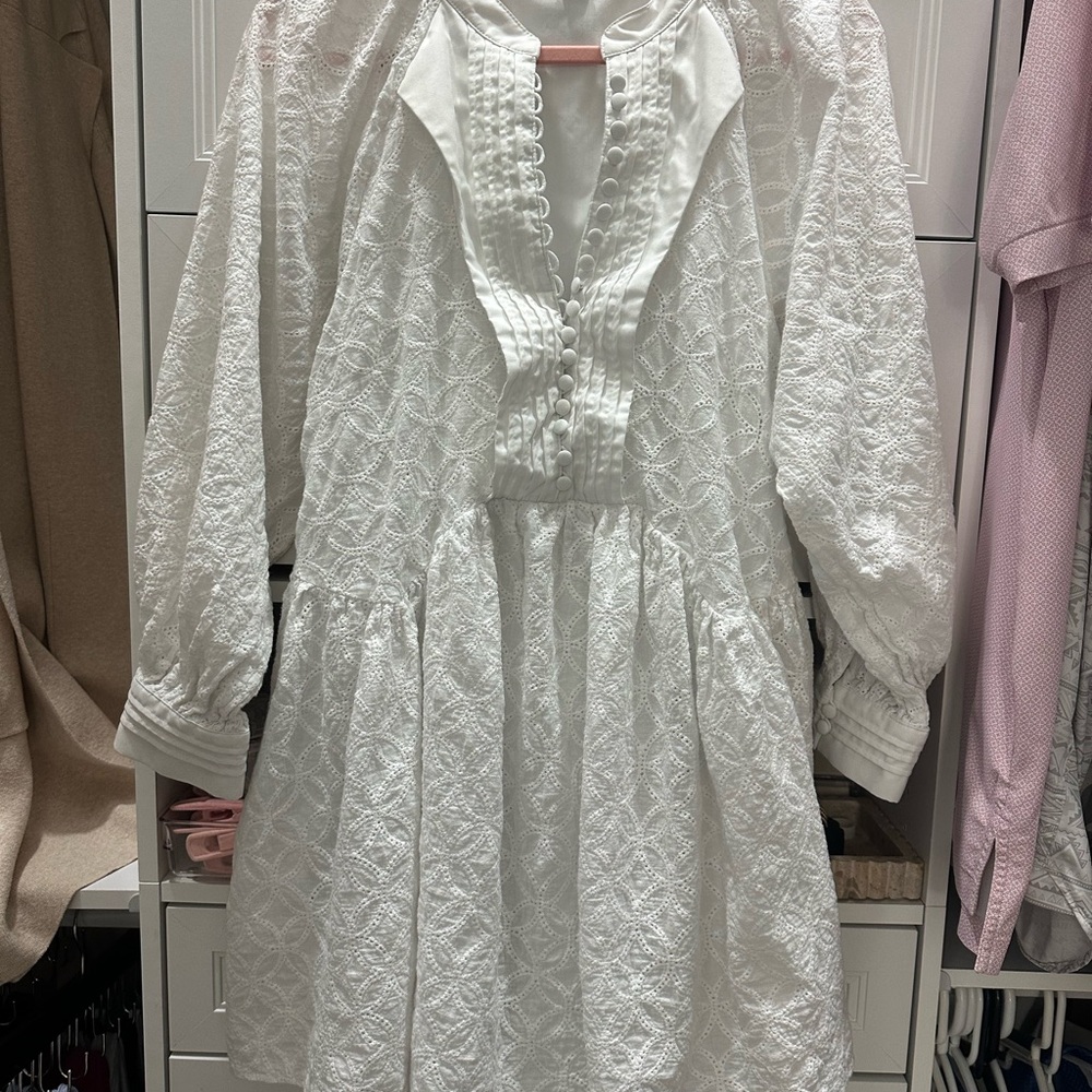 Long Sleeve White Lace Dress